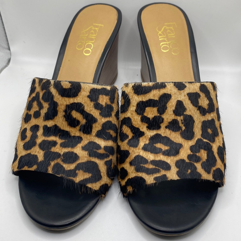 Franco Sarto Heels Women’s 7.5 Wedge Leopard Slip On 🎉🎉